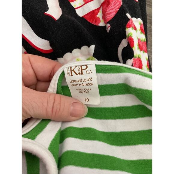 K Pea Girls Sundress Size 10 Multi Color 🌿🍓 - Picture 3 of 16